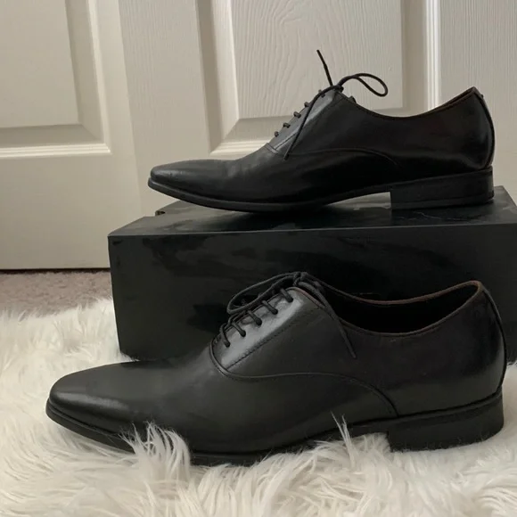 aldo mens dress shoes black Alfredo Mens Black Slip-on Loafer Leather Dress Shoes – The Suit Depot main image 1